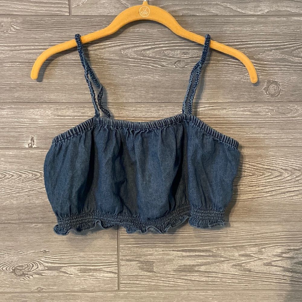 American‎ Eagle Denim crop top tank medium